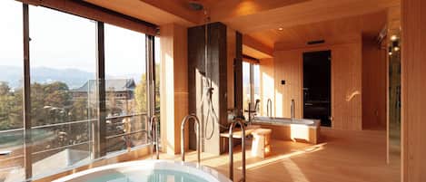 Ocean View Royal Suite Twin Room Senzan (With Open Air Bath & Sauna) 100m2 | Bathroom