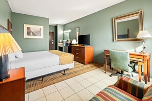 Desk, blackout curtains, iron/ironing board, rollaway beds