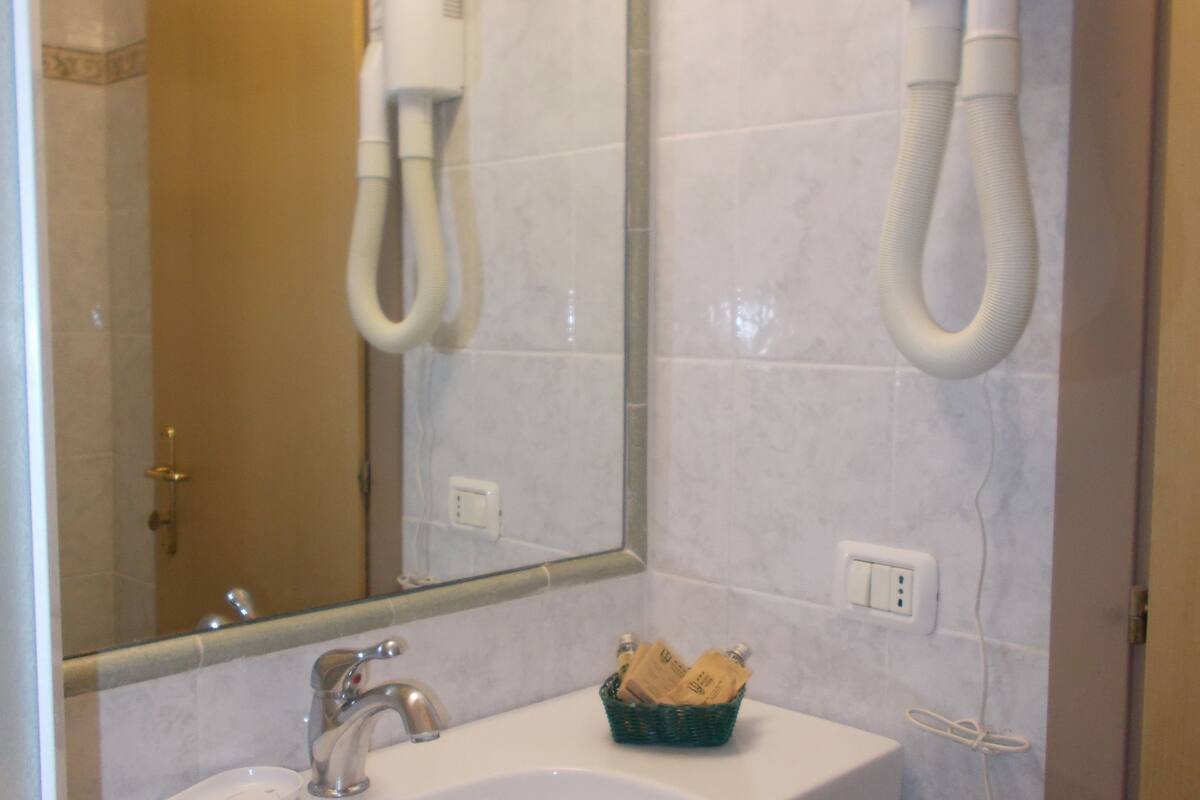 economy double or twin room | bathroom | shower, free toiletries, hair dryer, bidet