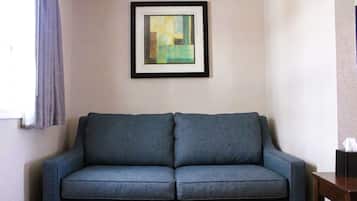 Premium Cottage, 1 Queen Bed with Sofa bed, Kitchenette | Living area | 40-inch LCD TV with cable channels, TV