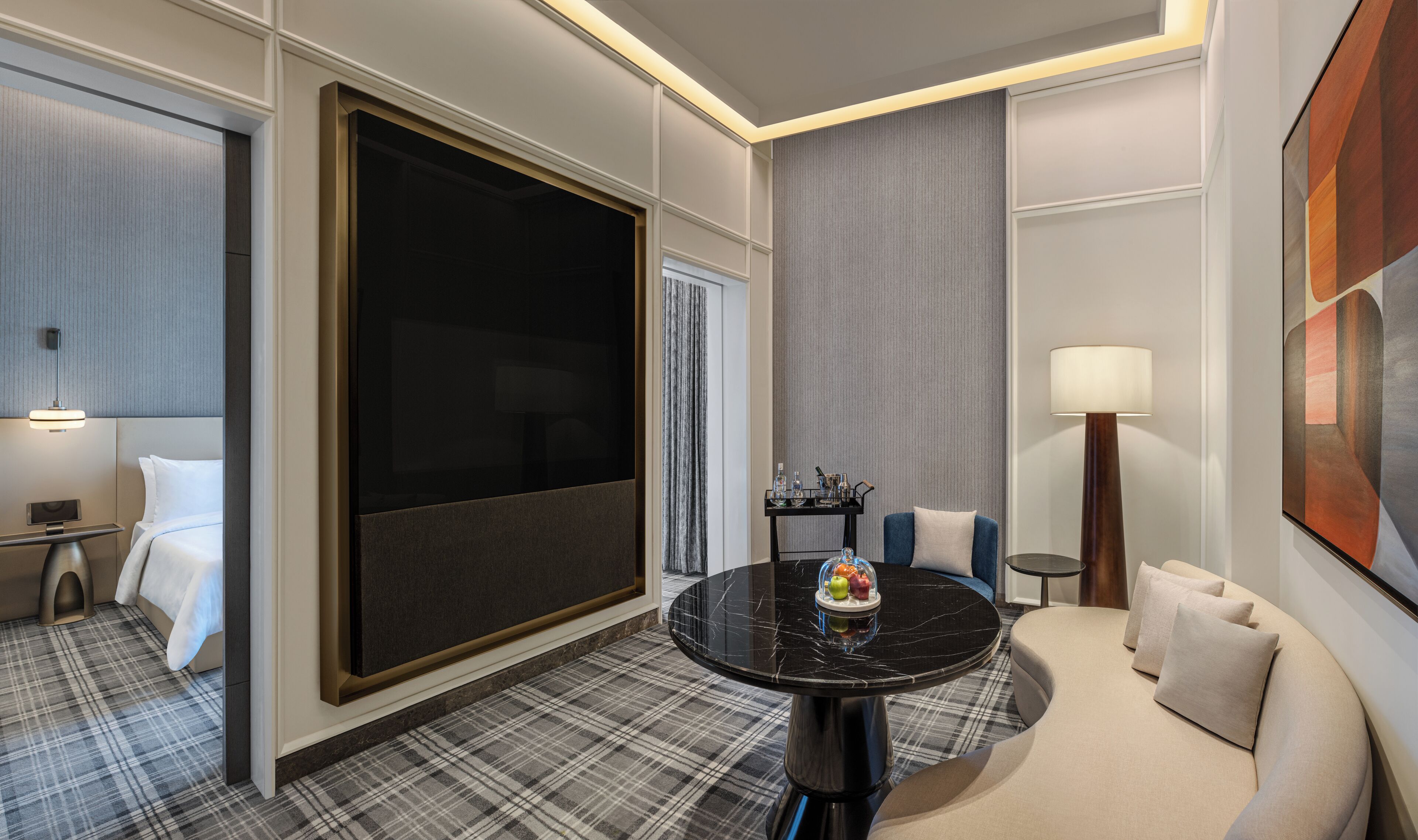 club high rise room | living area