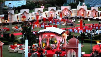 Outdoor wedding area