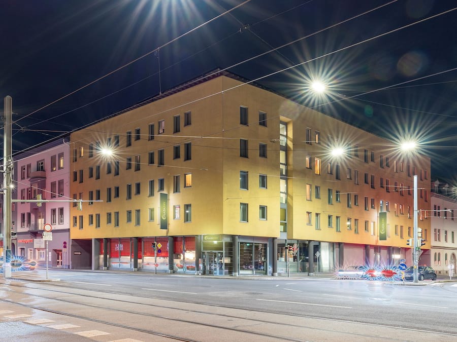 Front of property – evening/night