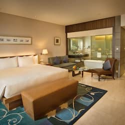 Select Comfort beds, minibar, in-room safe, desk