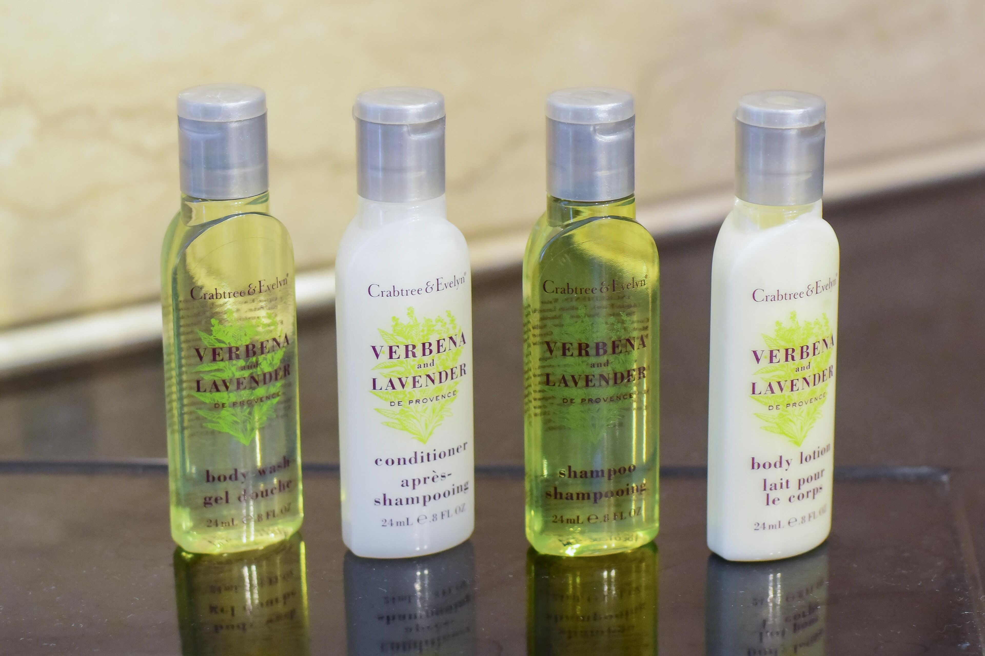 combined shower/bathtub, rainfall showerhead, designer toiletries