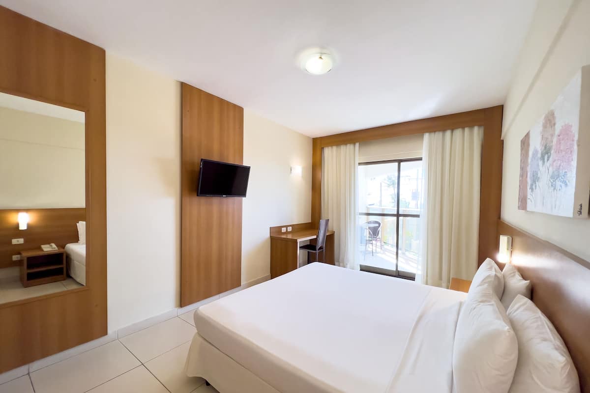 Apartamento Super Luxo com varanda e vista para o mar | 1 bedroom, minibar, in-room safe, desk