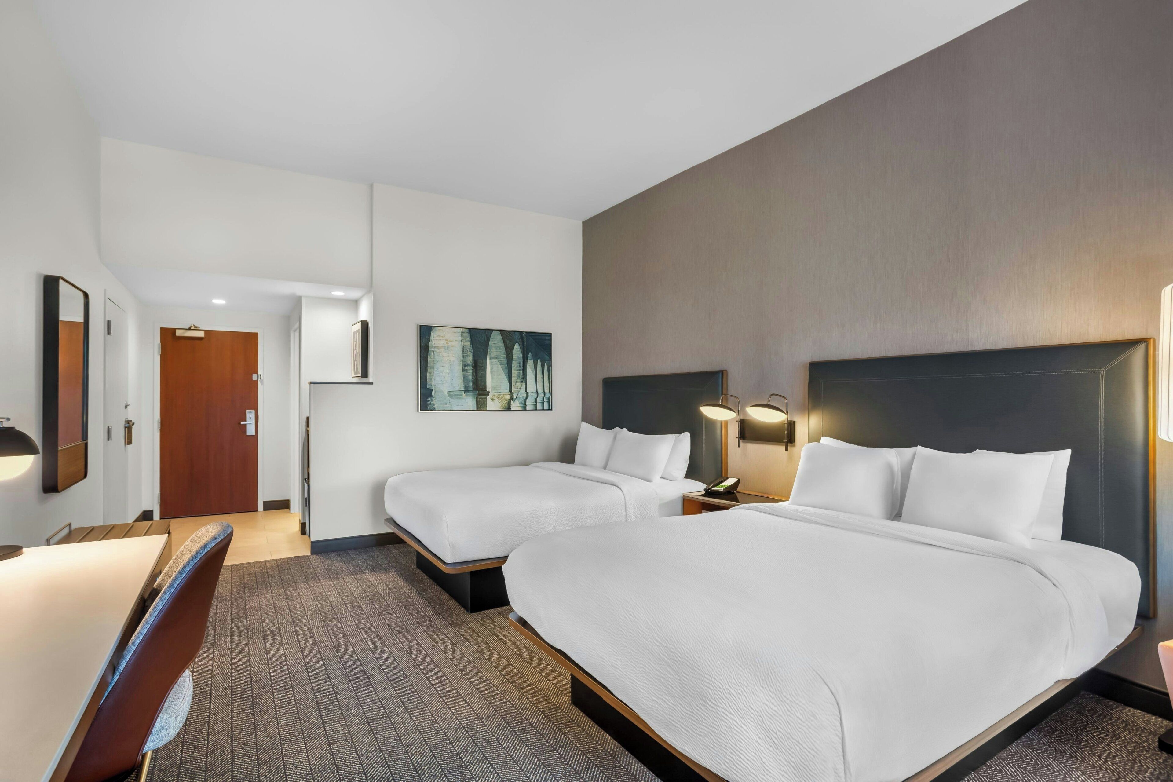Room, 2 Queen Beds | Premium bedding, desk, laptop workspace, blackout curtains