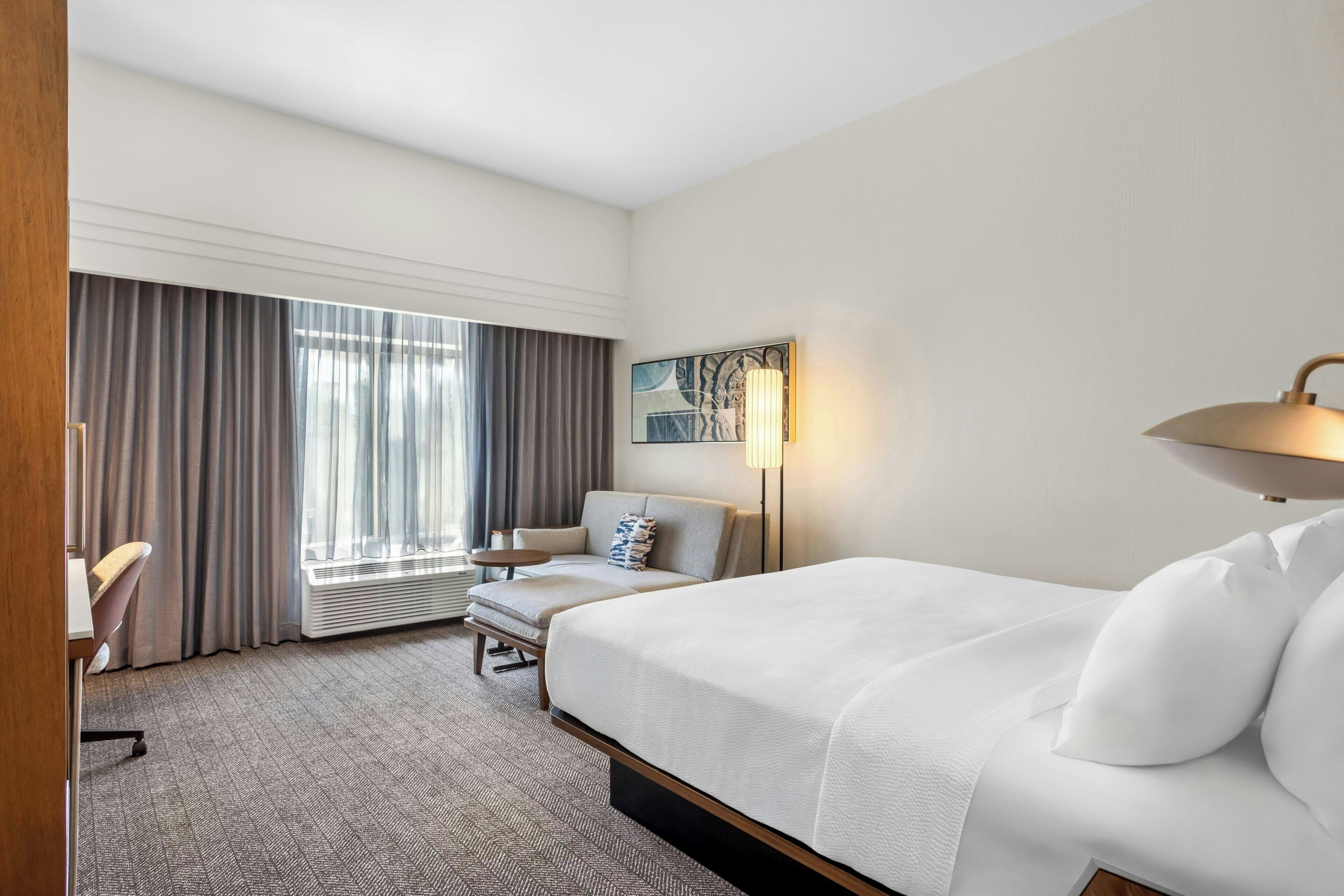 Room, 1 King Bed with Sofa bed | Premium bedding, desk, laptop workspace, blackout curtains