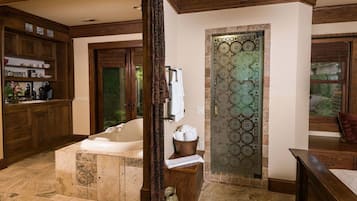 Rosetti | Bathroom | Separate tub and shower, jetted tub, rainfall showerhead