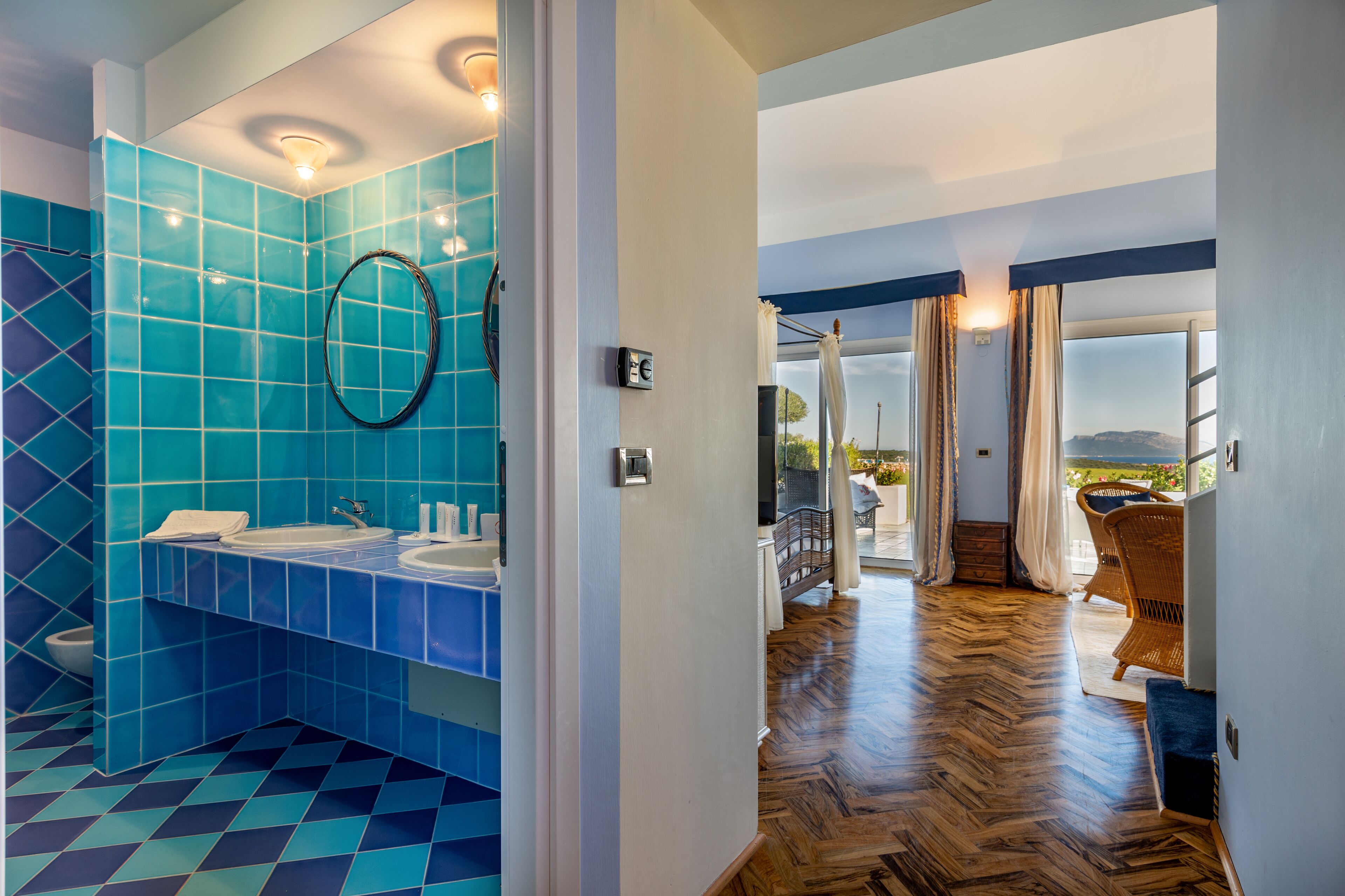 deluxe suite | bathroom | free toiletries, hair dryer, slippers, bidet