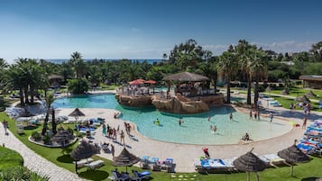 Indoor pool, 2 outdoor pools, pool umbrellas, sun loungers