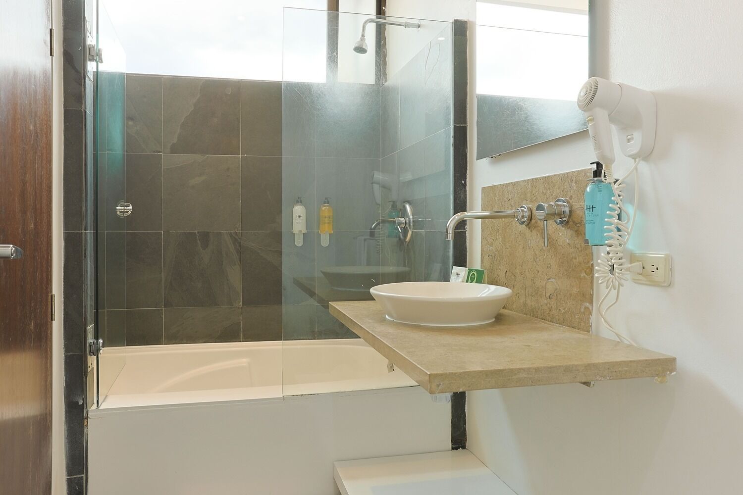 premium suite, 1 bedroom | bathroom | shower, rainfall showerhead, free toiletries, hair dryer