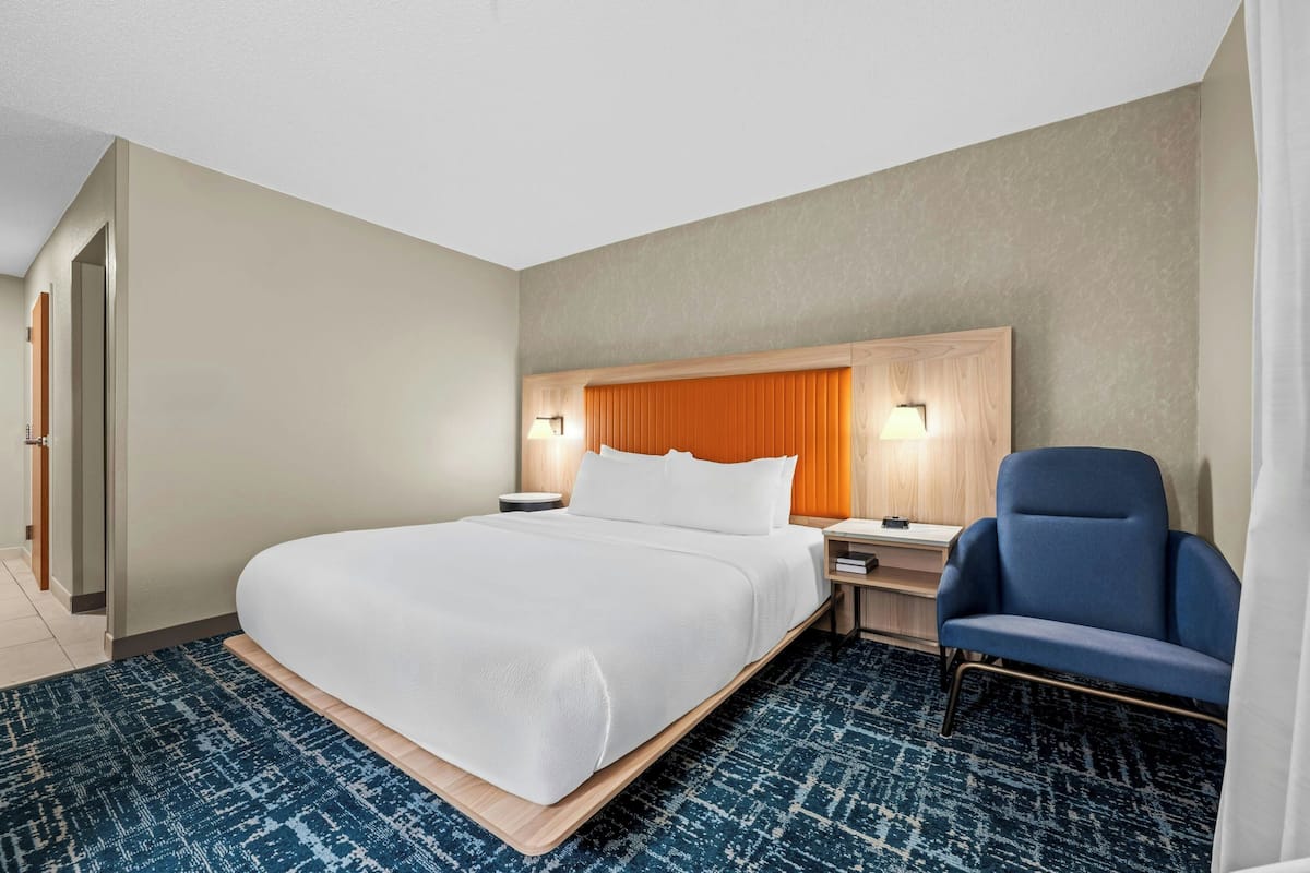 Premium bedding, memory-foam beds, desk, blackout curtains