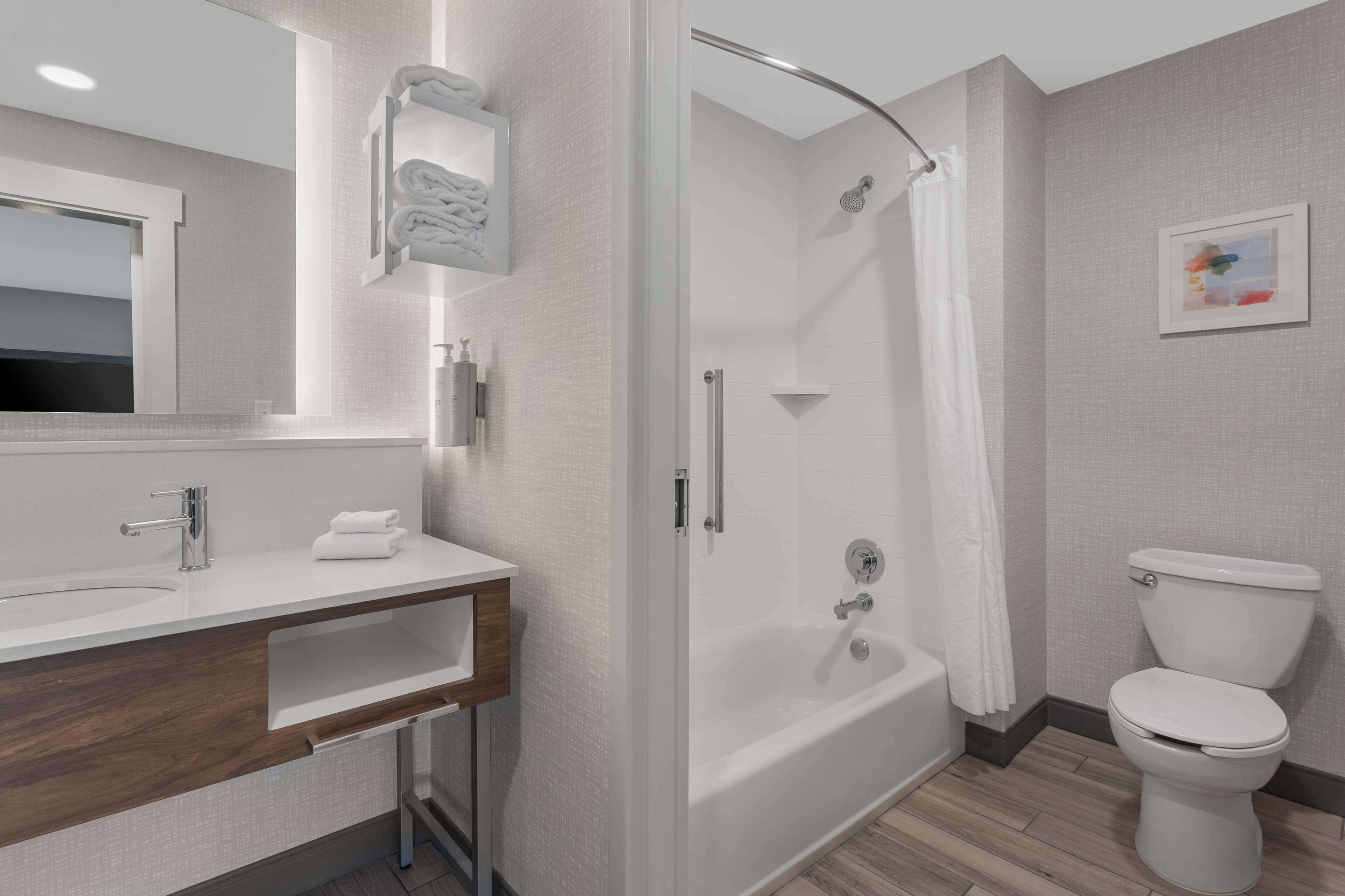 two queen beds non smoking | bathroom shower