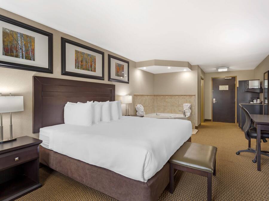 Suite, 1 King Bed, Non Smoking, Jetted Tub | Hypo-allergenic bedding, in-room safe, desk, laptop workspace