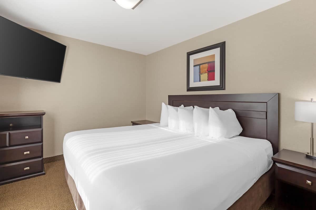Suite, 1 King Bed, Non Smoking, Refrigerator & Microwave | Hypo-allergenic bedding, in-room safe, desk, laptop workspace