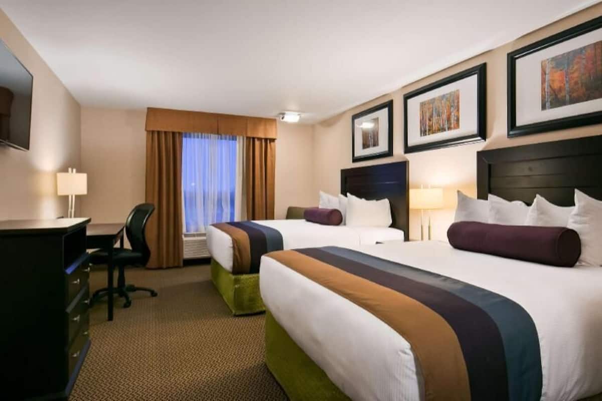 Hypo-allergenic bedding, in-room safe, desk, laptop workspace