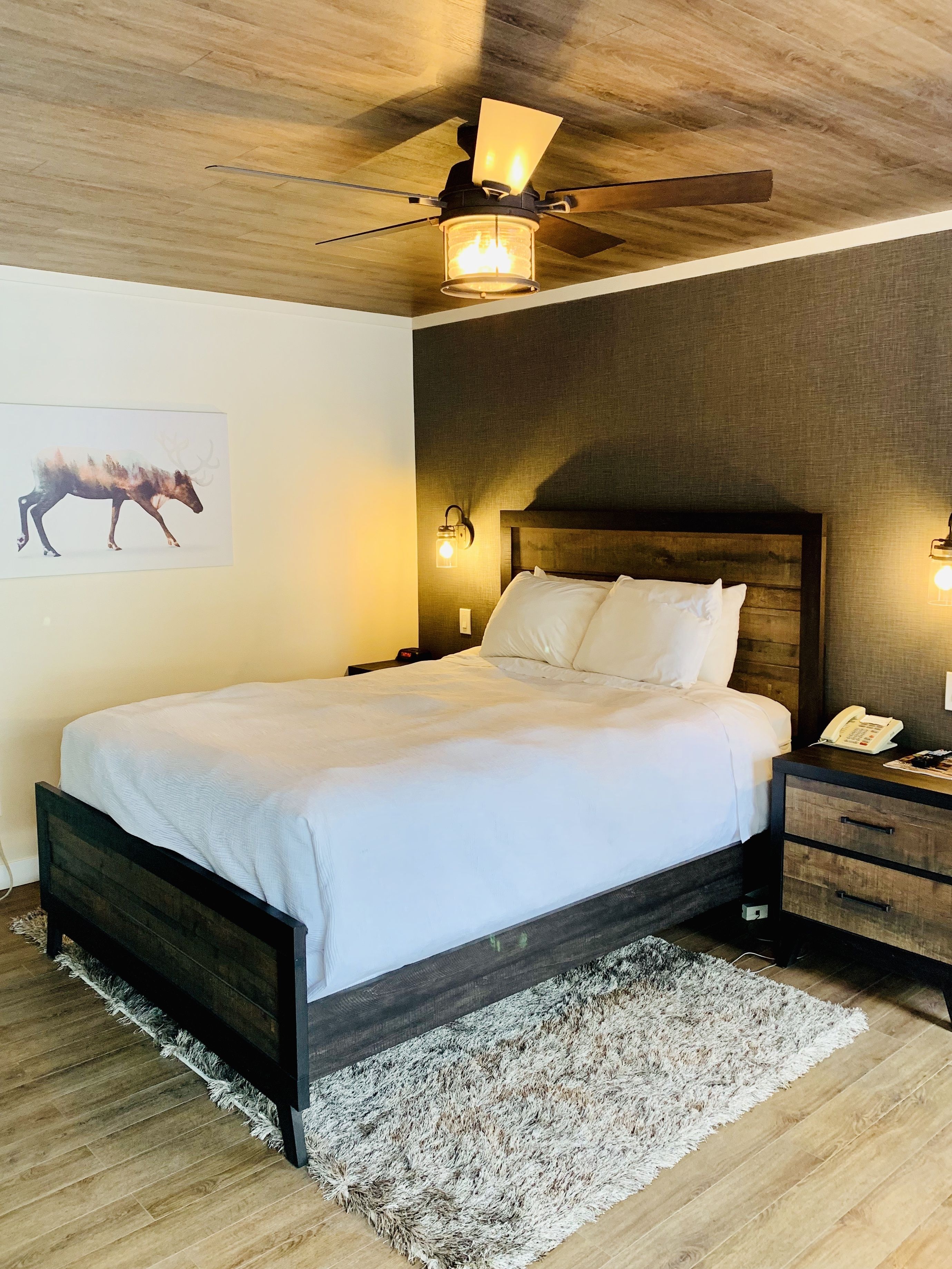 resort room - 1 queen bed | desk, laptop workspace, blackout curtains, iron/ironing board