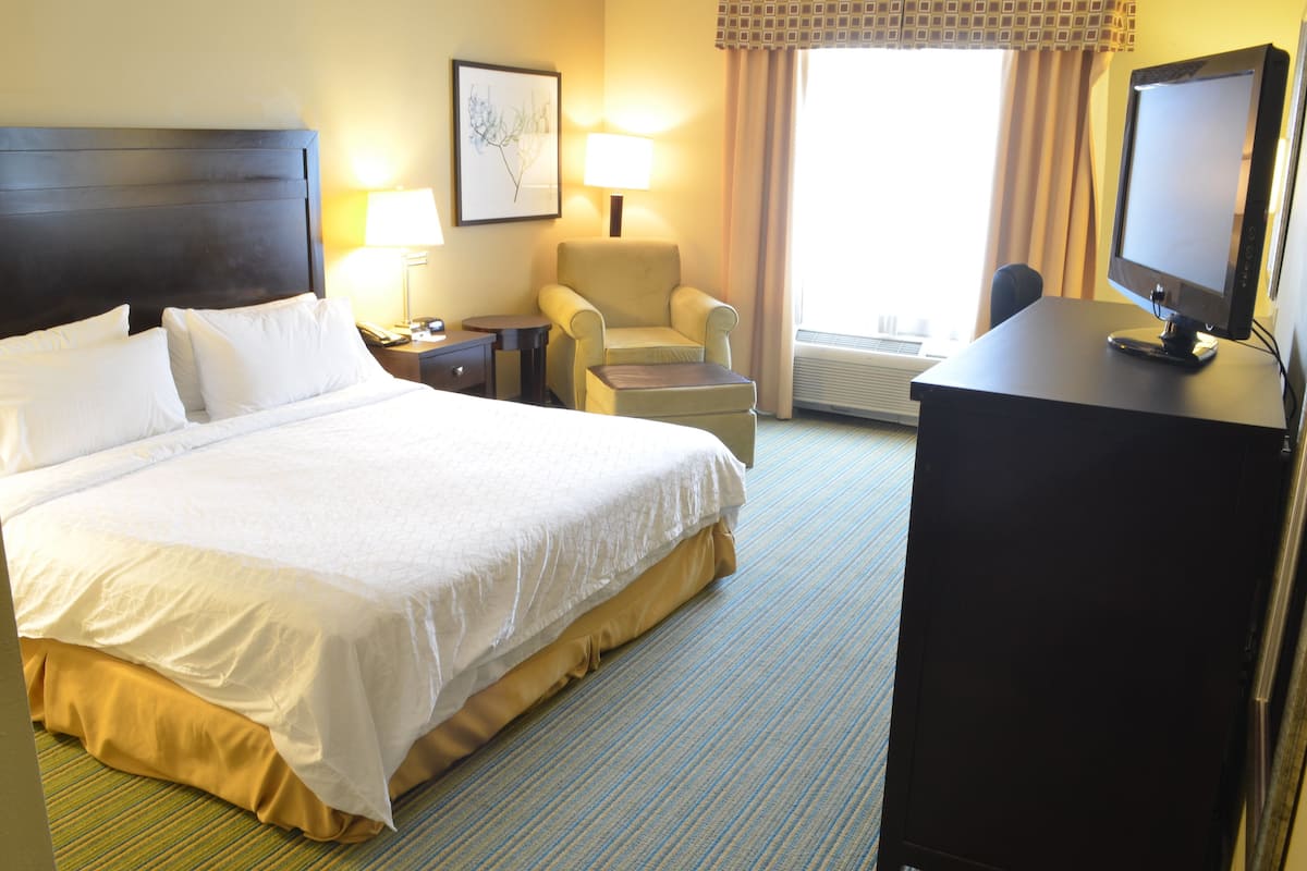 1 bedroom, desk, blackout curtains, iron/ironing board
