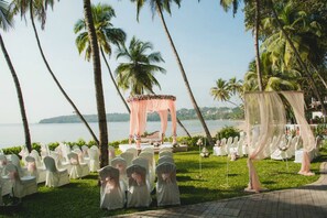 Outdoor wedding area