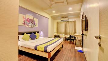 Pillow-top beds, in-room safe, blackout curtains, soundproofing