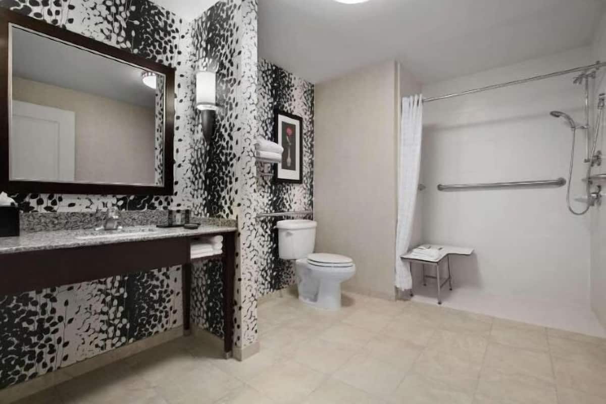Bathroom | Shower, free toiletries, hair dryer, towels