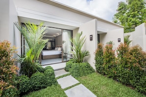 Quarto casal ou duplo luxo, vista para o jardim | Vista para o jardim