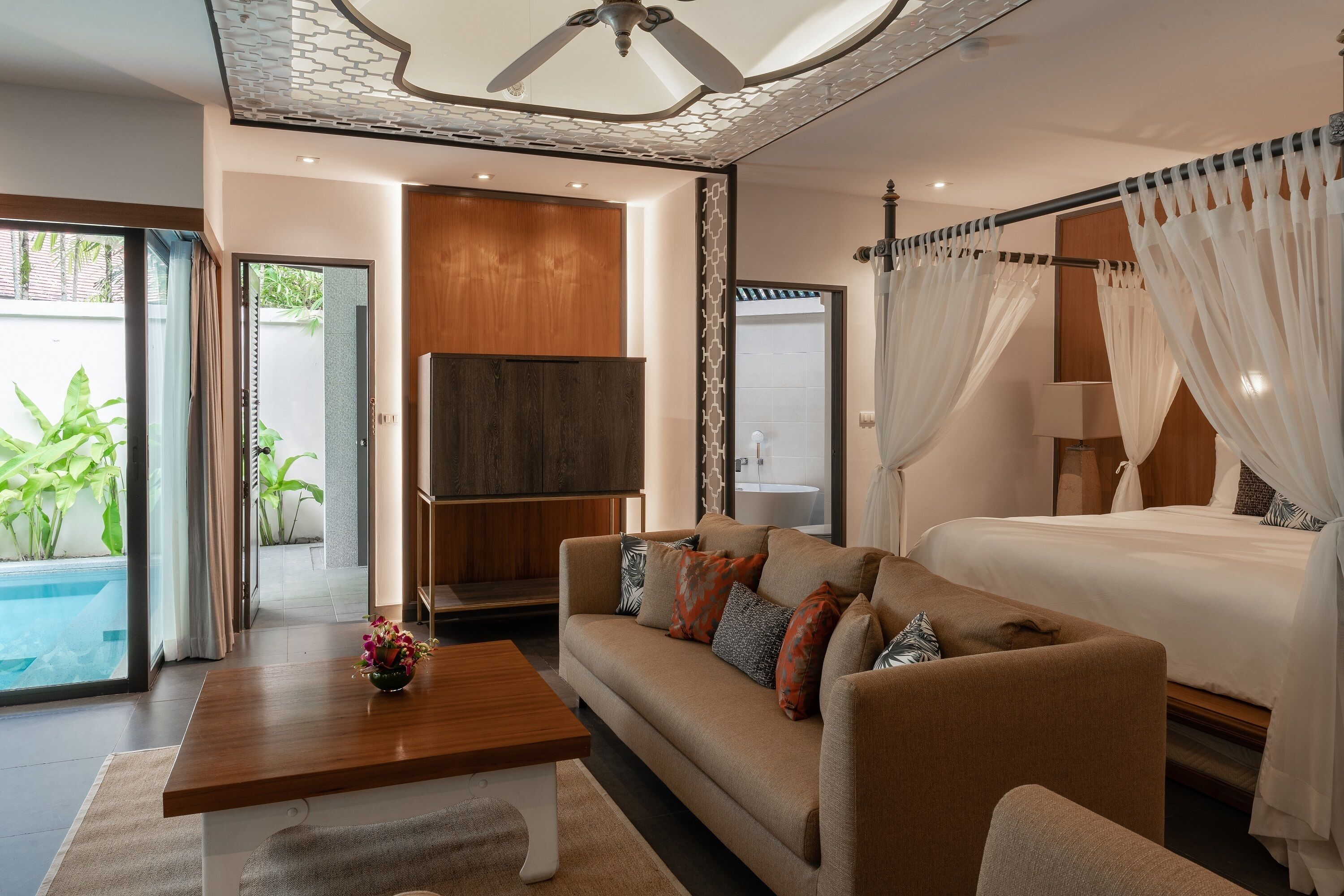 วิลล่า (Pool Villa) | 1 ห้องนอน, มินิบาร์, ตู้นิรภัยในห้องพัก, ห้องพักตกแต่งอย่างมีเอกลักษณ์