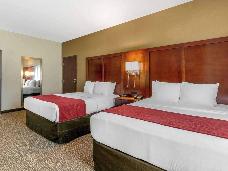 Premium bedding, pillow-top beds, desk, iron/ironing board
