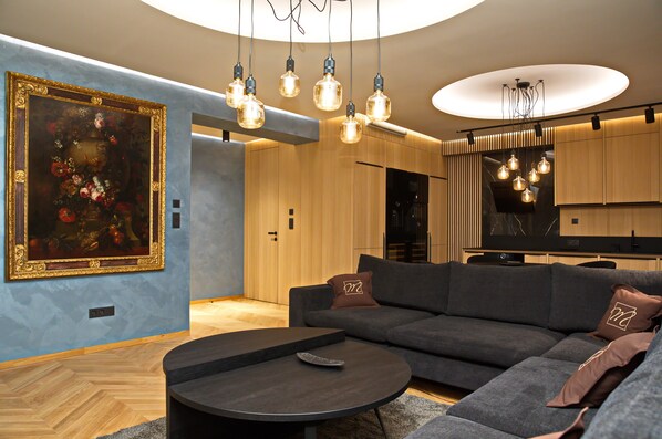 Apartment (Dependance) | 起居区 | 37-英寸等离子电视（配备数码频道）、电视、收费电影