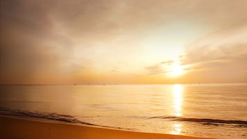 Beach nearby, beach umbrellas