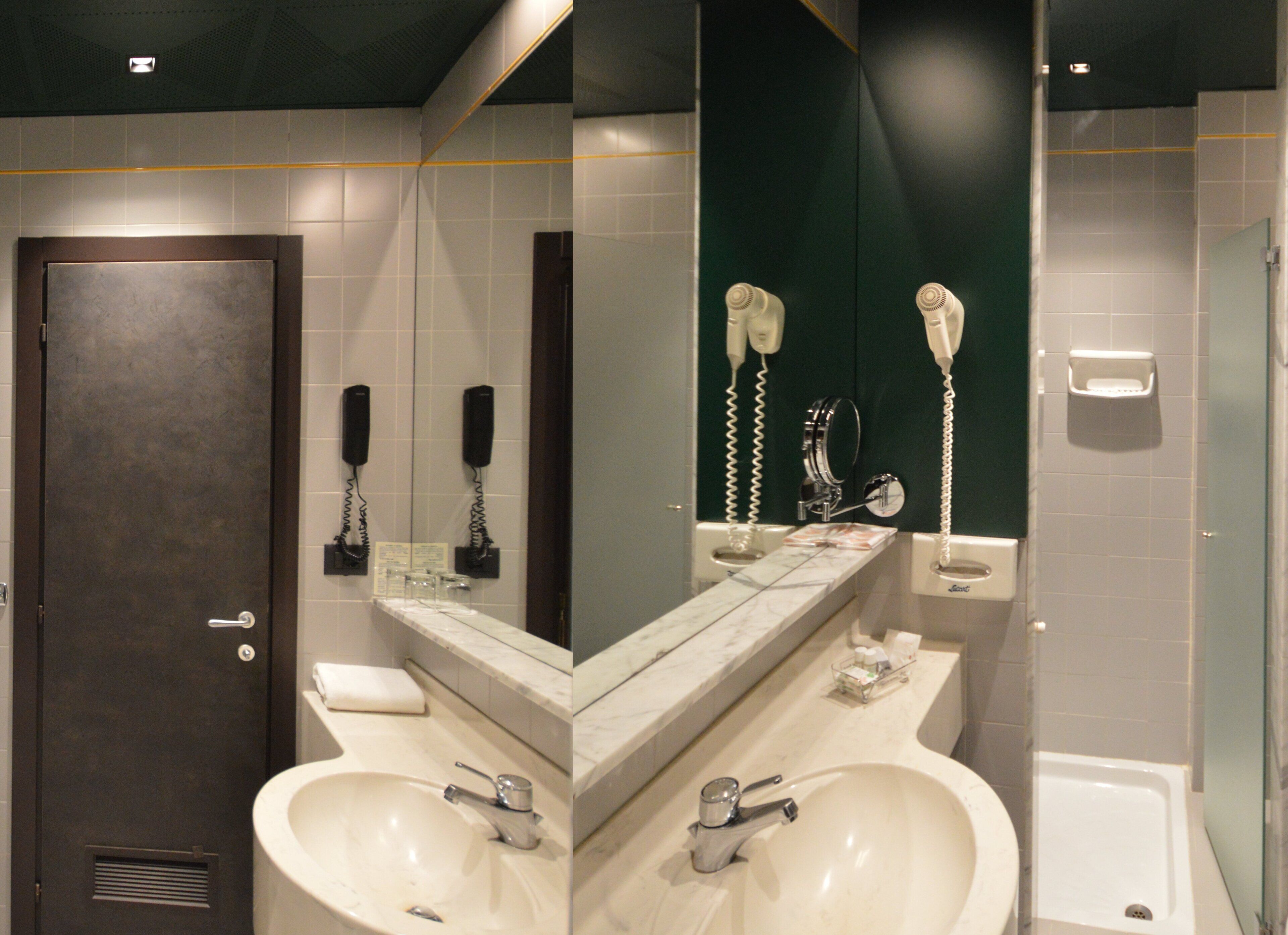 free toiletries, hair dryer, bidet, towels