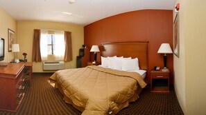 Habitación estándar, 1 cama de matrimonio grande, no fumadores | Sistema de insonorización y tabla de planchar con plancha