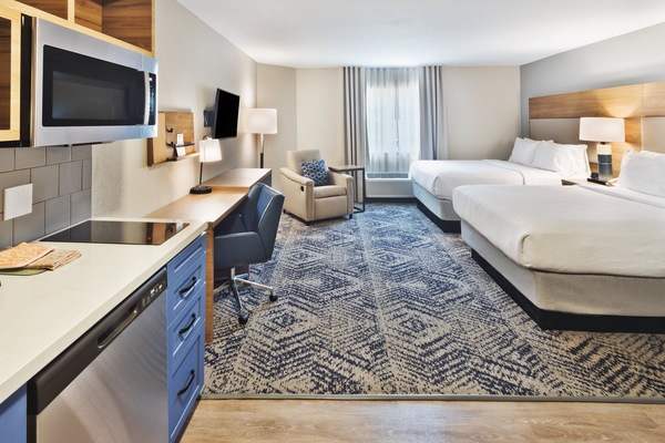 Studio Suite, 2 Queen Beds | Desk, iron/ironing board, cribs (free), rollaway beds (surcharge)