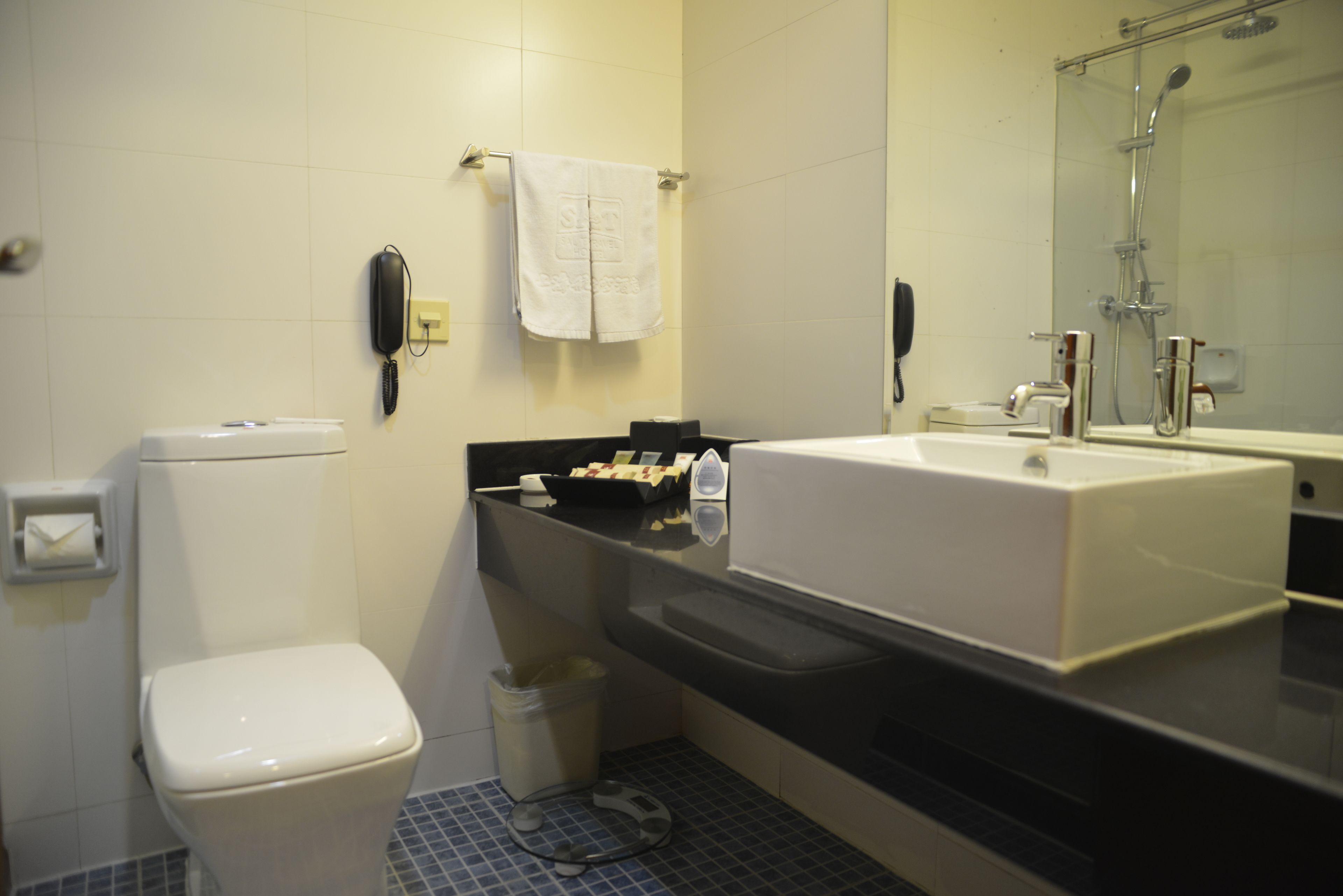 free toiletries, hair dryer, bathrobes, slippers