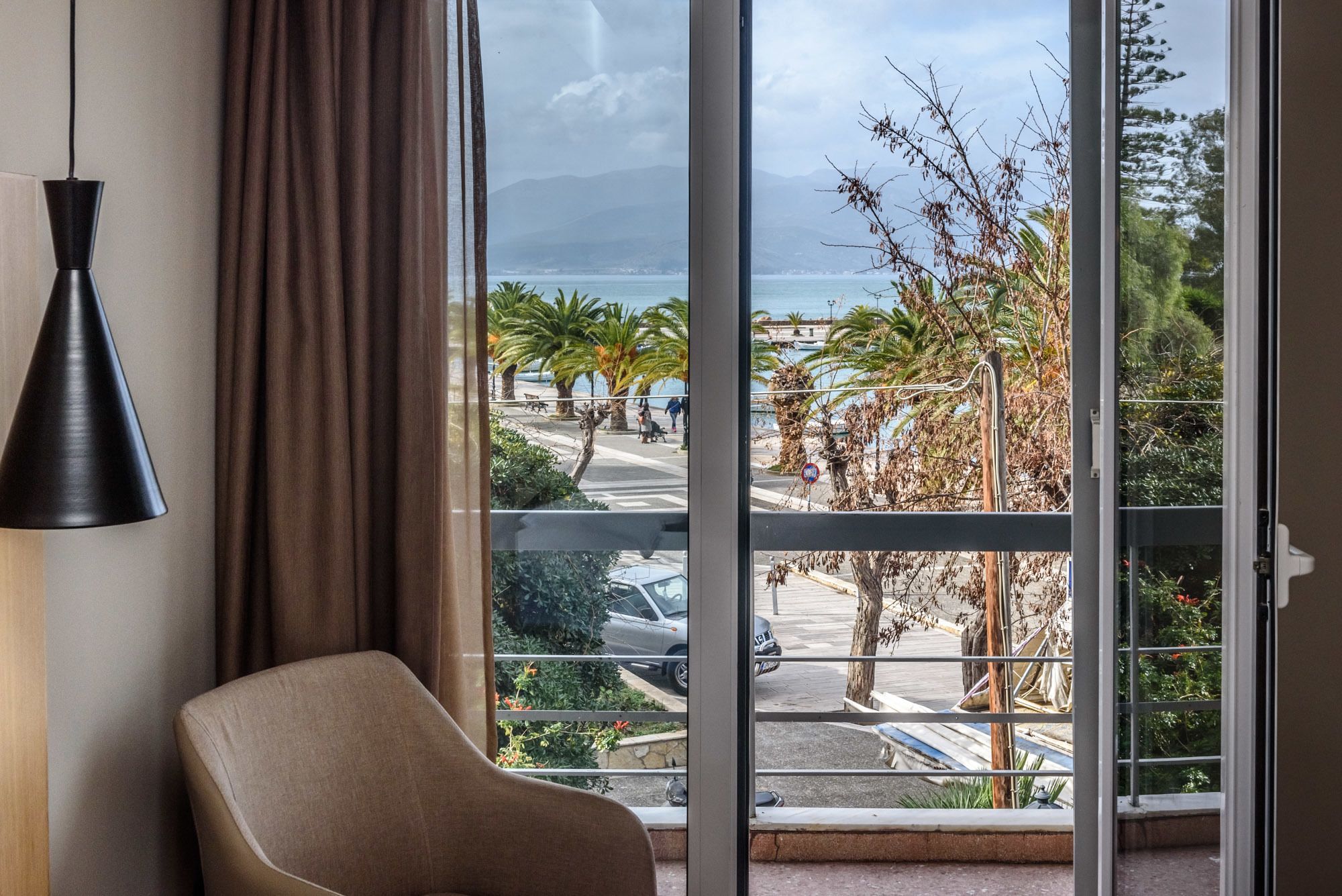 standard double or twin room, balcony, partial sea view | view from room