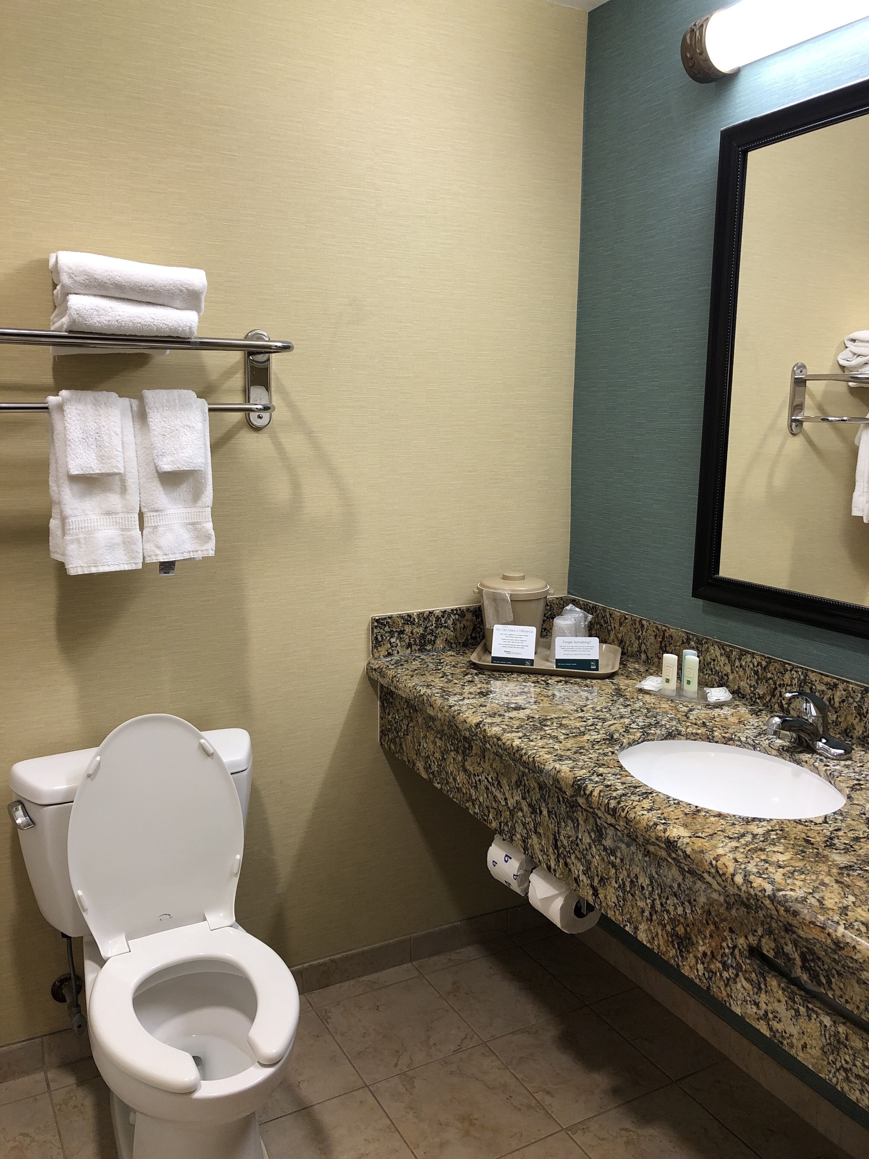 standard room, 2 queen beds, non smoking | bathroom | combined shower/bathtub, free toiletries, hair dryer, towels