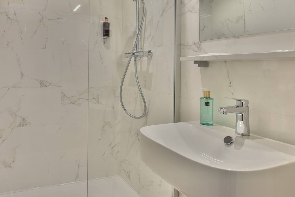 premium bedding, desk, blackout curtains, soundproofing