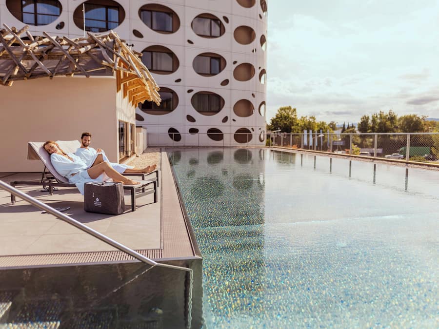 Uitzicht op het resort
