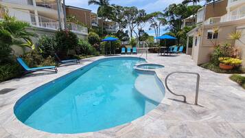 Outdoor pool, a heated pool