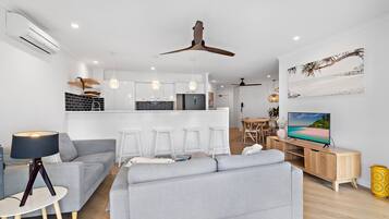 Standard Apartment, 2 Bedrooms | Living area | 55-cm Smart TV with digital channels, TV