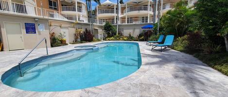 Outdoor pool, a heated pool