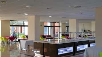 Breakfast, lunch, dinner served; Mediterranean cuisine, pool views