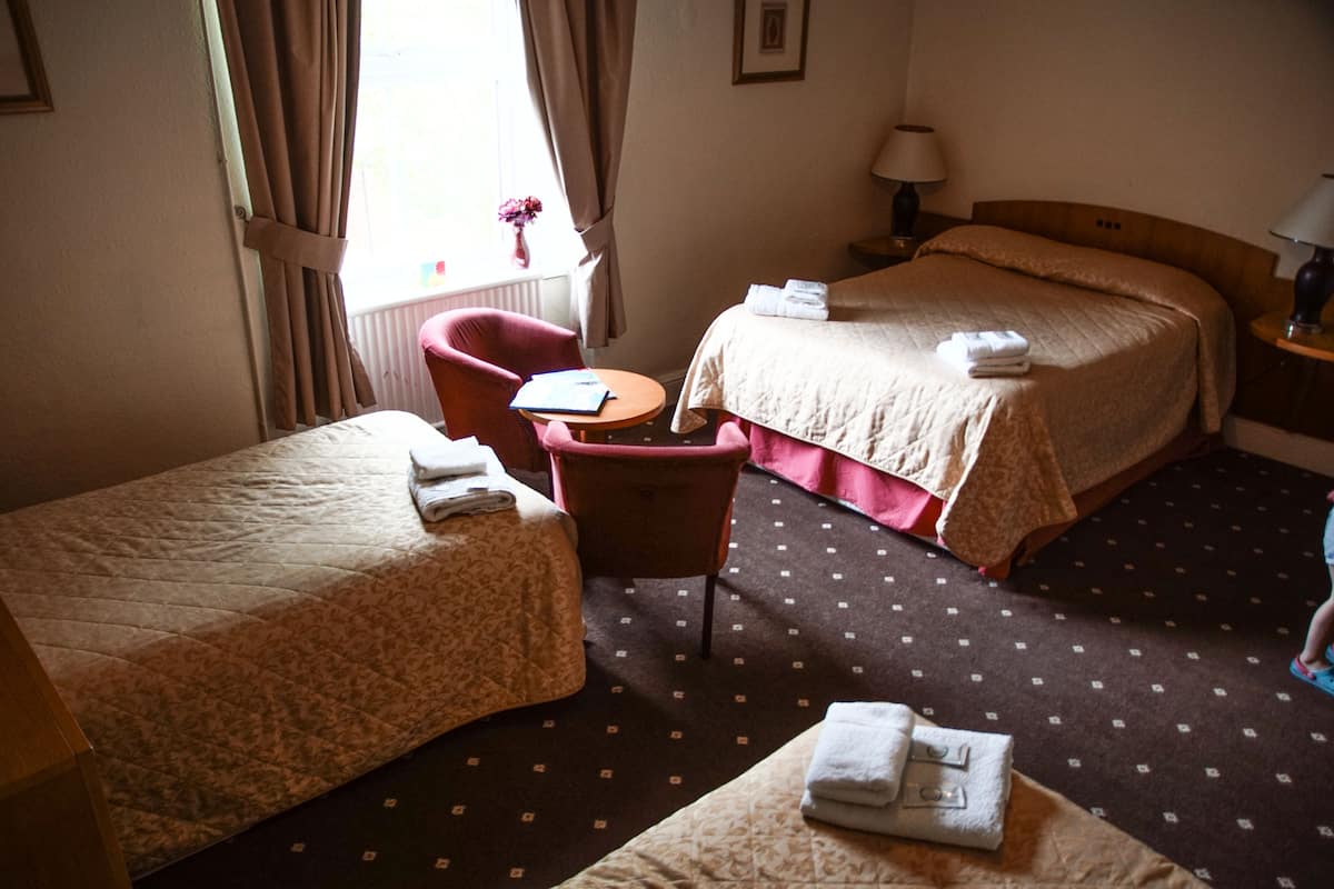 Desk, iron/ironing board (on request), WiFi (free), bed sheets