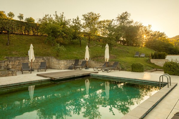 Indoor pool, seasonal outdoor pool