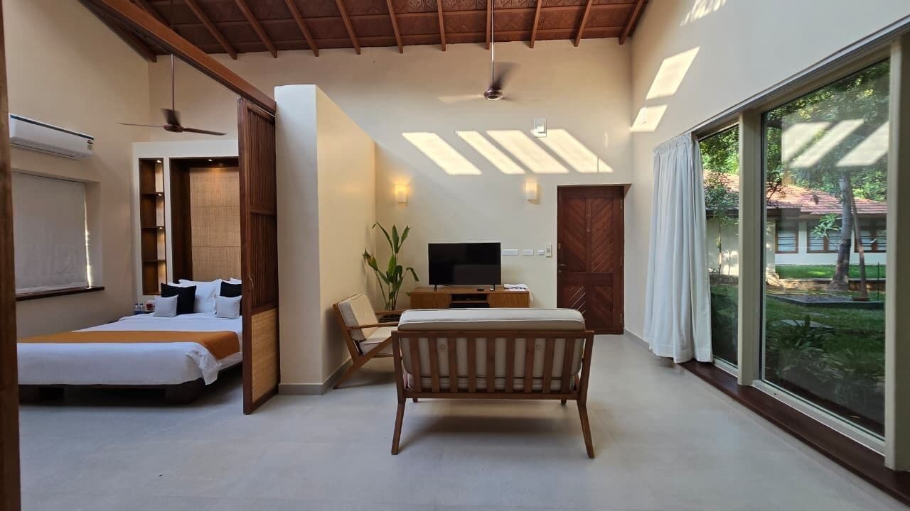 Bungalow familiar | Zona de estar | Televisión LCD de 32 pulgadas con canales digitales, una televisión