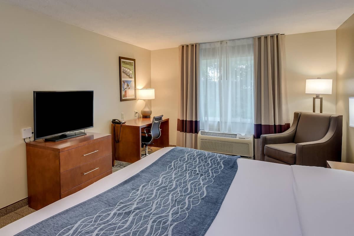 Kamer, 1 kingsize bed, niet-roken | Een laptopwerkplek, een strijkplank/strijkijzer, gratis wifi, beddengoed