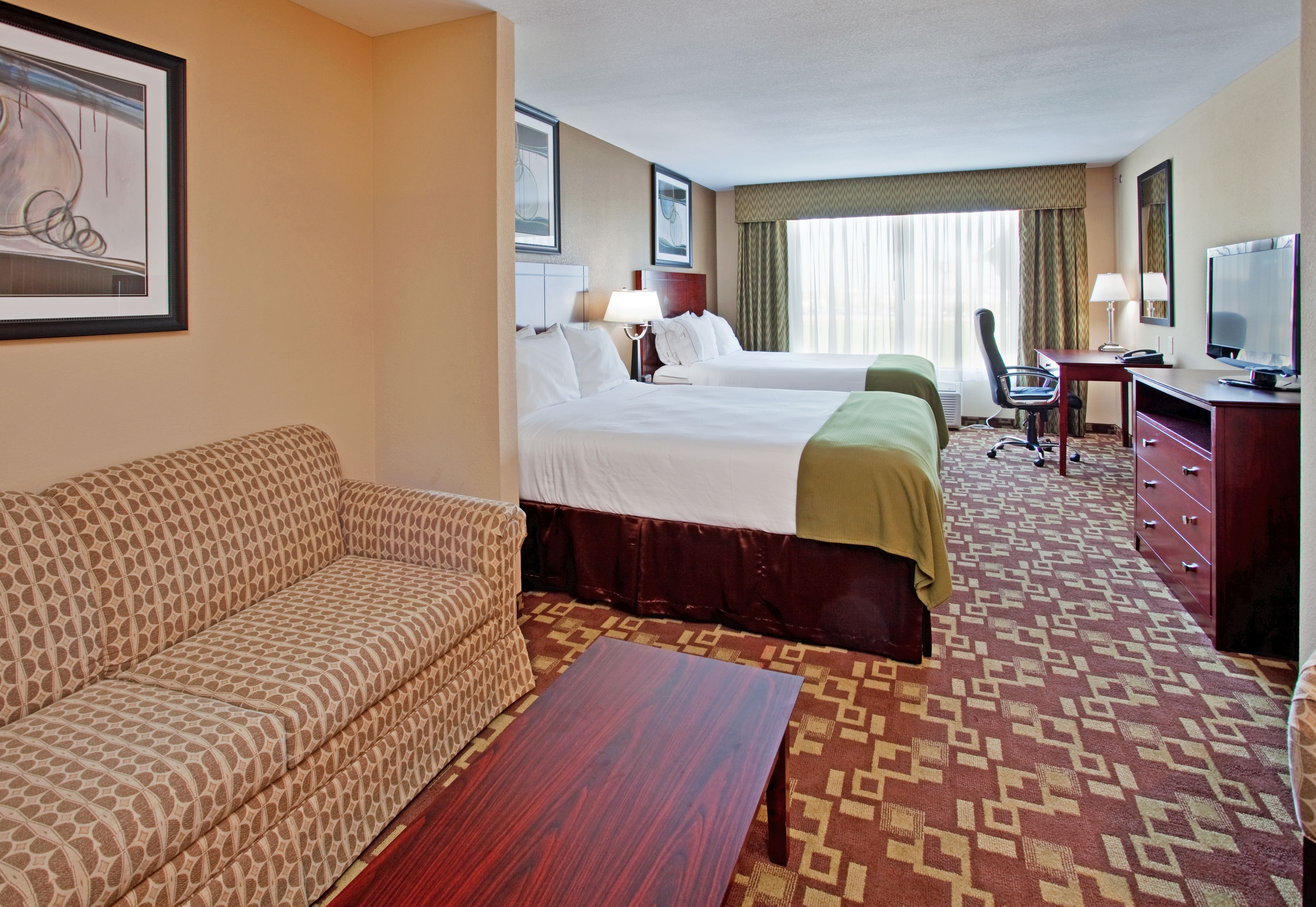 suite, 2 queen beds (additional living area) | in-room safe, iron/ironing board, free wifi, bed sheets