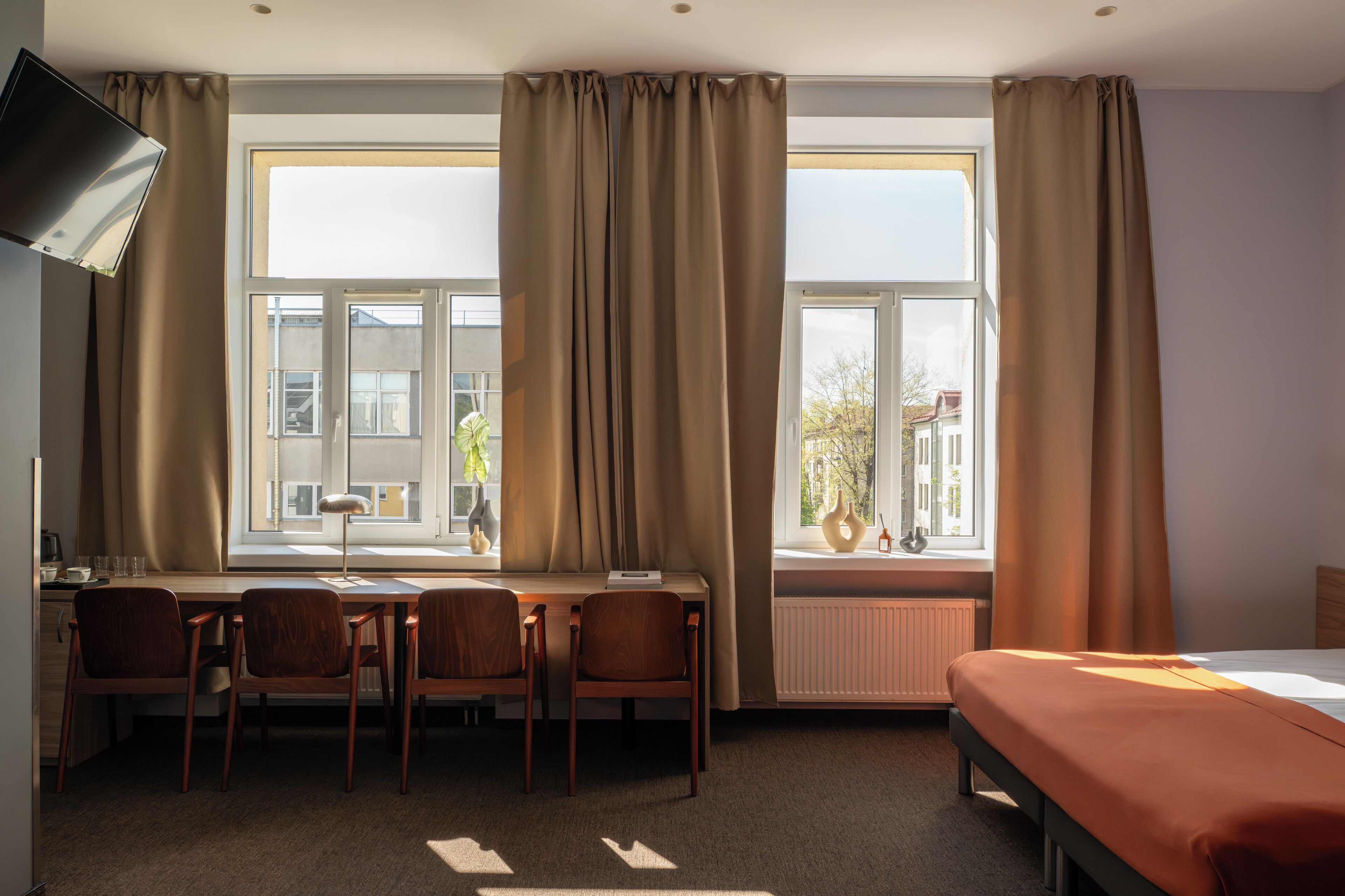 standard quadruple room | hypo-allergenic bedding, desk, blackout curtains, soundproofing