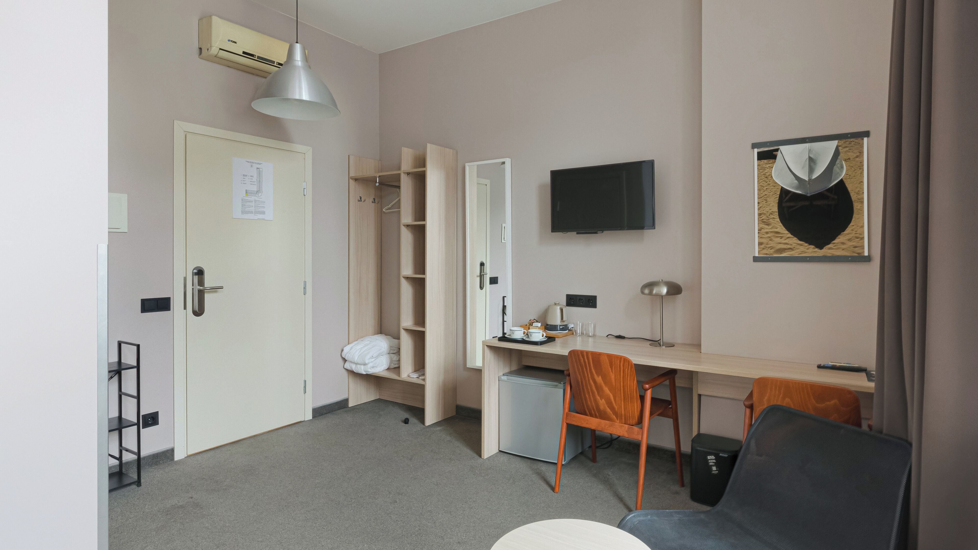 large double room | hypo-allergenic bedding, desk, blackout curtains, soundproofing